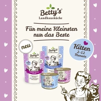 Betty's Landhausküche Kitten Huhn & Rind 6 X 200g Für Katze 4 Betty's Landhausküche Kitten Huhn & Rind 6 X 200g Für Katze – Bild 2