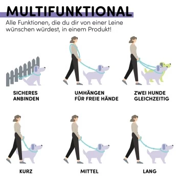 STUCH Hundeleine - Führleine - Medium Rot 4 STUCH Hundeleine - Führleine - Medium Rot – Bild 2