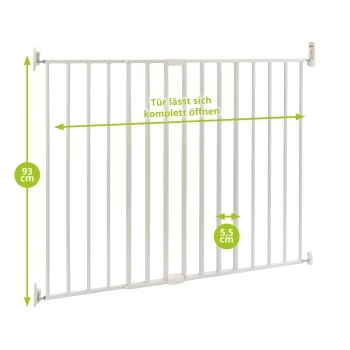 Bomi Tierschutzgitter Maja 82-142 Cm Weiß Für Drinnen & Draußen 5 Bomi Tierschutzgitter Maja 82-142 Cm Weiß Für Drinnen & Draußen – Bild 3