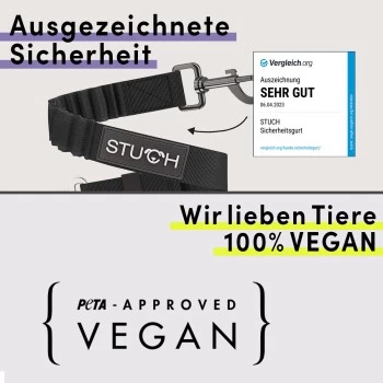 STUCH Universeller Bungee Autogurt Für Hunde & Katzen Schwarz 6 STUCH Universeller Bungee Autogurt Für Hunde & Katzen Schwarz – Bild 4