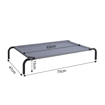 Lionto Erhöhte Outdoor Hundeliege Grau S 5 Lionto Erhöhte Outdoor Hundeliege Grau S – Bild 3