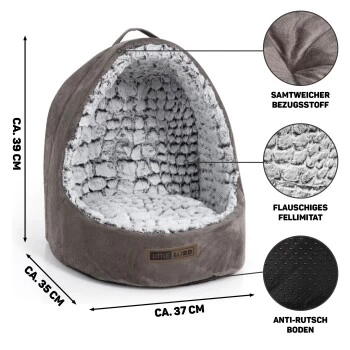 LITTLE LORD Bett Shelly Taupe 4 LITTLE LORD Bett Shelly Taupe – Bild 2