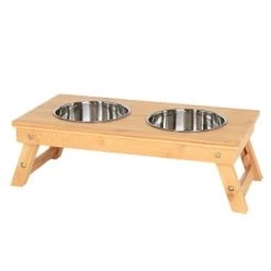 Lionto Hundenapf Aus Bambus, Futterstation