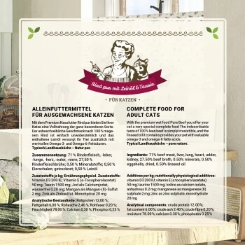 Betty's Landhausküche Rind Pur Mit Leinöl 6 X 200g Für Katze 8 Betty's Landhausküche Rind Pur Mit Leinöl 6 X 200g Für Katze – Bild 6