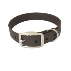 Bio-leine 40-50cm HU Biothane Halsband Dunkelbraun 24 Cm, 33 Cm