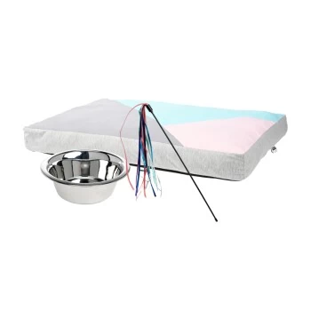 FIT+FUN Set Wirbelwind - Liegekissen + Katzenangel + Futterschüssel 3 FIT+FUN Set Wirbelwind - Liegekissen + Katzenangel + Futterschüssel