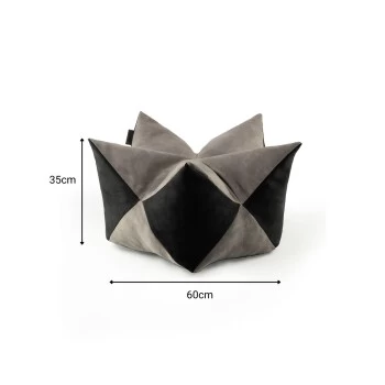 Lionto Hundebett - Kronenkissen Grau/ Schwarz S 7 Lionto Hundebett - Kronenkissen Grau/ Schwarz S – Bild 5