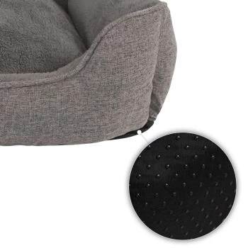 Lionto Hundebett Meliert Hundekissen Grau S 7 Lionto Hundebett Meliert Hundekissen Grau S – Bild 5