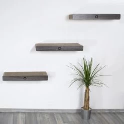 Canadian Cat Company 3er Set Kratzbrett Cloud Für Die Wand Dunkelgrau