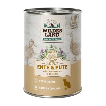 WILDES LAND Adult 6x400g Ente & Pute 3 WILDES LAND Adult 6x400g Ente & Pute
