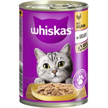 Whiskas Adult 1+ Gelee 12x400g Huhn 3 Whiskas Adult 1+ Gelee 12x400g Huhn