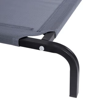 Lionto Erhöhte Outdoor Hundeliege Grau S 6 Lionto Erhöhte Outdoor Hundeliege Grau S – Bild 4