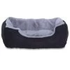 Lionto Hundekissen, Hundebett / Katzenbett Mit Wendekissen Grau/ Schwarz S