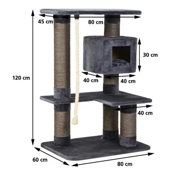 AniOne XXL Kratzbaum Candy Grau 6 AniOne XXL Kratzbaum Candy Grau – Bild 4