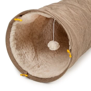 Canadian Cat Company Katzentunnel XXL Mit Kuschelfell Beige 7 Canadian Cat Company Katzentunnel XXL Mit Kuschelfell Beige – Bild 5