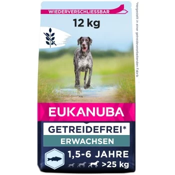 EUKANUBA Getreidefrei Mit Fisch Für Große Rassen 12 Kg 3 EUKANUBA Getreidefrei Mit Fisch Für Große Rassen 12 Kg