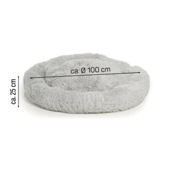 Wallace & Jones Plüschbett Sarnia L Hellgrau 8 Wallace & Jones Plüschbett Sarnia L Hellgrau – Bild 6